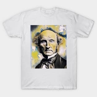 John Stuart Mill Yellow Portrait | John Stuart Mill Artwork 8 T-Shirt